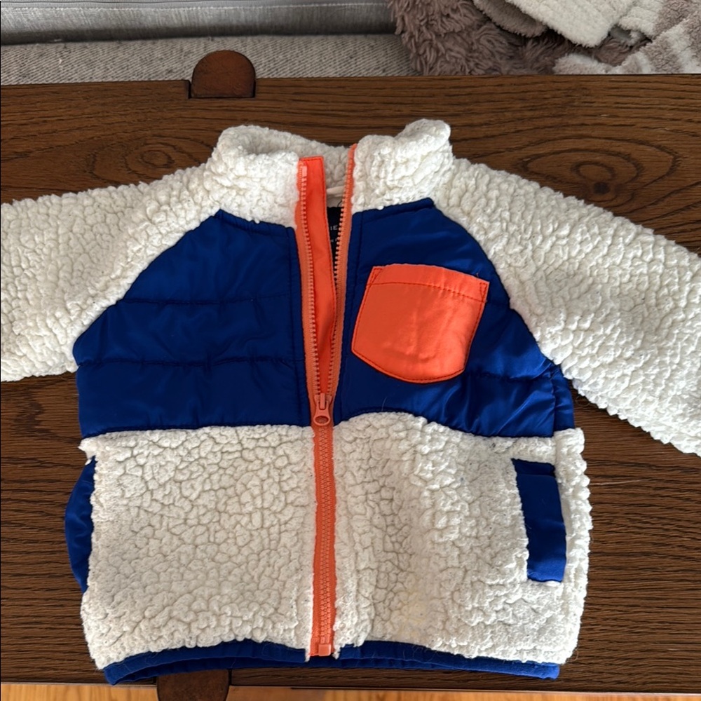 Janie and Jack boys colorblocked Sherpa Jacket